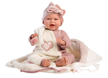 Load image into Gallery viewer, Llorens 16.5" Soft Body Crying Newborn Doll Estella with Blanket
