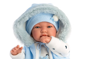 Llorens 17.3" Articulated Crying Newborn Doll Tino