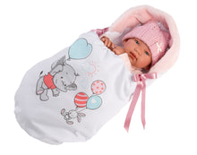 Load image into Gallery viewer, Llorens 17.3&quot; Soft Body Crying Newborn Doll Tiffany with Sleeping Bag