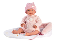 Load image into Gallery viewer, Llorens 17.3&quot; Soft Body Crying Newborn Doll Tiffany with Sleeping Bag
