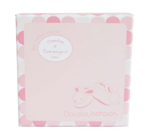 Doudou et Compagnie Pink Bunny Booties with Rattle