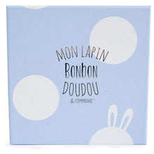 Load image into Gallery viewer, Doudou et Compagnie Blue Bunny Booties with Rattle