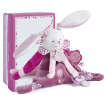Load image into Gallery viewer, Doudou et Compagnie Cherry the Bunny Pacifier Holder