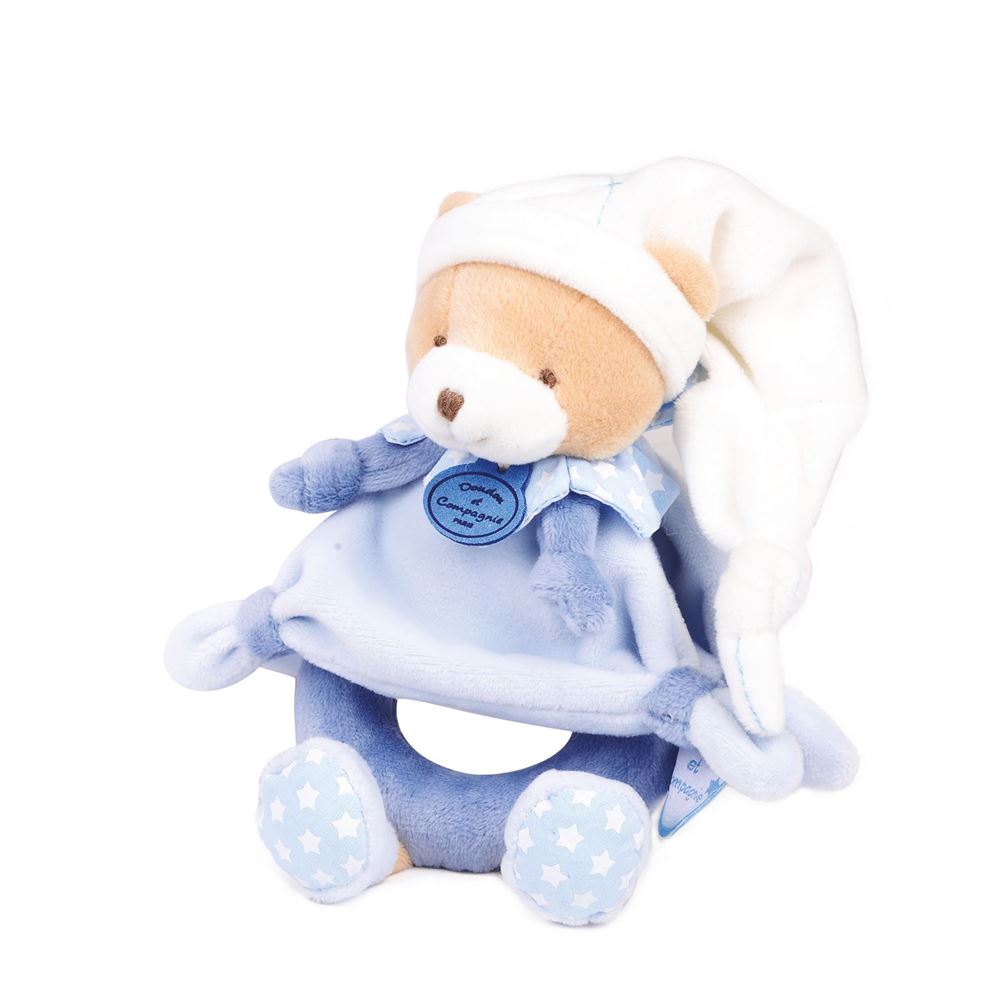 Doudou et Compagnie Blue Bear Baby Rattle