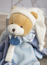 Load image into Gallery viewer, Doudou et Compagnie Blue Bear Pacifier Holder