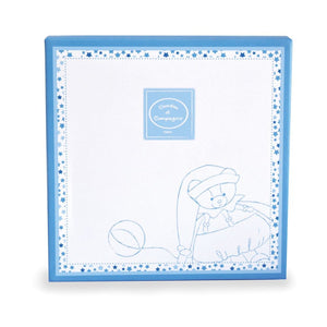 Doudou et Compagnie Blue Bear Baby Booties with Rattle