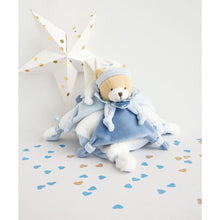 Load image into Gallery viewer, Doudou et Compagnie Blue Bear Blanket Plush Pal