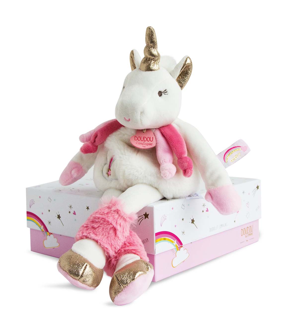 Doudou lucie la licorne dc3312 blanc Doudou Et Compagnie