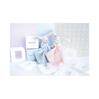 Doudou et Compagnie Hello Baby Blanket with Plush Stuffed Animal Bunny
