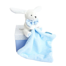 Load image into Gallery viewer, Doudou et Compagnie Hello Baby Blanket with Plush Stuffed Animal Bunny
