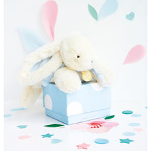 Load image into Gallery viewer, Doudou et Compagnie Blue Plush Bunny