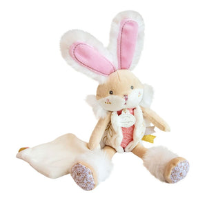Doudou et Compagnie Sugar Bunny Pink Plush Bunny