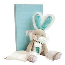 Load image into Gallery viewer, Doudou et Compagnie  Sugar Bunny Sea Green Plush Bunny