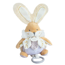 Load image into Gallery viewer, Doudou et Compagnie Sugar Bunny White Musical Pull Toy