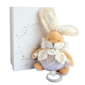 Doudou et Compagnie Sugar Bunny White Musical Pull Toy