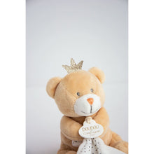 Load image into Gallery viewer, Doudou et Compagnie Little King Bear Plush with Doudou Baby Blanket