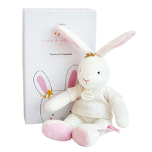 Load image into Gallery viewer, Doudou et Compagnie Star Pink Bunny Baby Plush Stuffed Animal