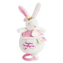 Load image into Gallery viewer, Doudou et Compagnie Star Pink Bunny Musical Pull Toy