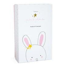 Load image into Gallery viewer, Doudou et Compagnie Star Pink Bunny Musical Pull Toy