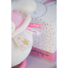 Load image into Gallery viewer, Doudou et Compagnie Star Pink Bunny Musical Pull Toy