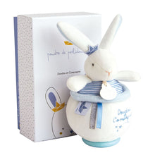 Load image into Gallery viewer, Doudou et Compagnie I’m a Sailor Bunny Musical Pull Toy