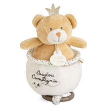 Load image into Gallery viewer, Doudou et Compagnie Little King Bear Musical Pull Toy