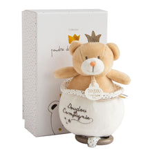 Load image into Gallery viewer, Doudou et Compagnie Little King Bear Musical Pull Toy