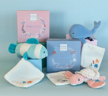 Load image into Gallery viewer, Doudou et Compagnie Under the Sea: Whale Plush with Doudou blanket