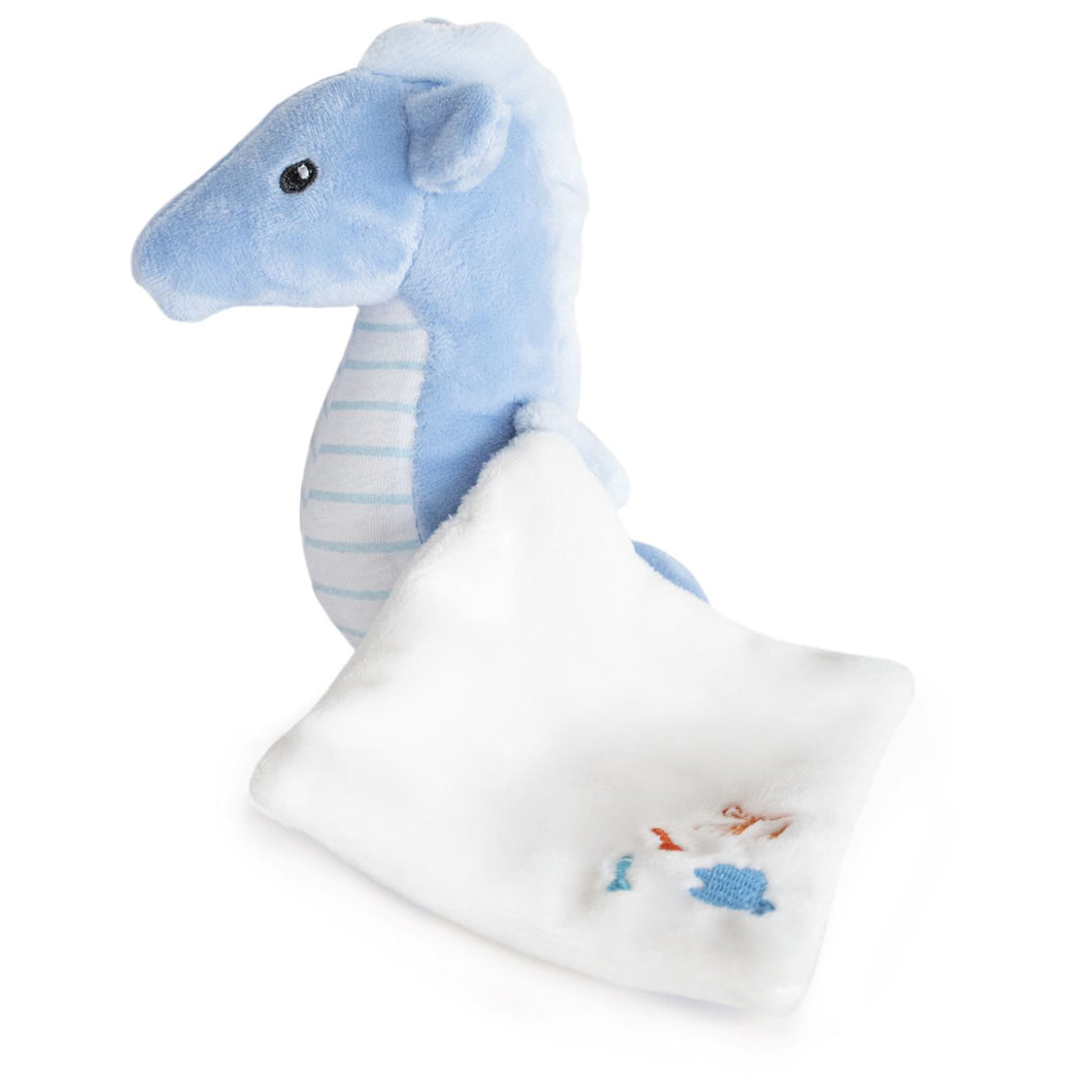 Doudou et Compagnie Under the Sea: Seahorse Plush with Doudou blanket