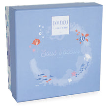 Load image into Gallery viewer, Doudou et Compagnie Under the Sea: Seahorse Plush with Doudou blanket