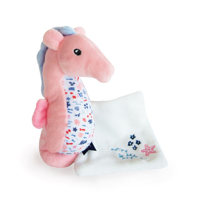 Doudou et Compagnie Under the Sea: Seahorse Plush with Doudou blanket