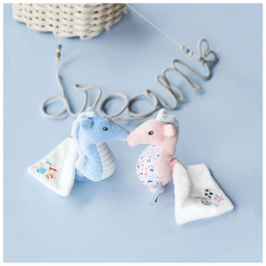 Doudou et Compagnie Under the Sea: Seahorse Plush with Doudou blanket