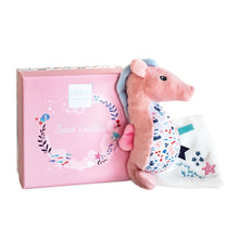Load image into Gallery viewer, Doudou et Compagnie Under the Sea: Seahorse Plush with Doudou blanket