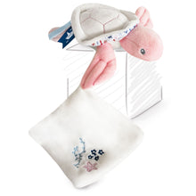 Load image into Gallery viewer, Doudou et Compagnie Under the Sea: Pink Turtle Plush with Doudou blanket