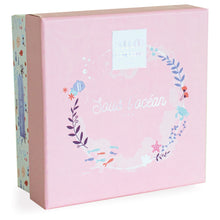 Load image into Gallery viewer, Doudou et Compagnie Under the Sea: Pink Turtle Plush with Doudou blanket