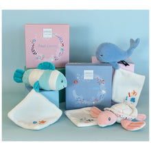 Load image into Gallery viewer, Doudou et Compagnie Under the Sea: Pink Turtle Plush with Doudou blanket