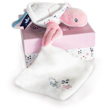 Load image into Gallery viewer, Doudou et Compagnie Under the Sea: Pink Turtle Plush with Doudou blanket