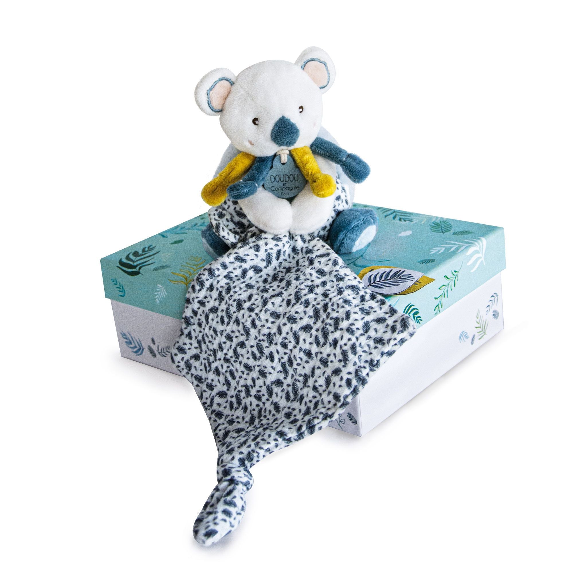 DouDou Et Compagnie Plush White Koala Bear Baby Blanket Mon Petit