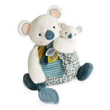 Load image into Gallery viewer, Doudou et Compagnie Yoka the Koala Plush Mama with Baby and Teething Ring