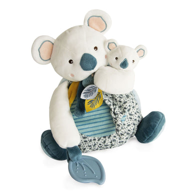 Doudou et Compagnie Yoka the Koala Plush Mama with Baby and Teething Ring