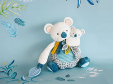 Load image into Gallery viewer, Doudou et Compagnie Yoka the Koala Plush Mama with Baby and Teething Ring
