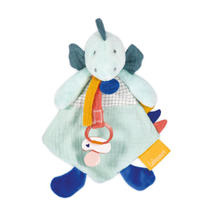 Doudou et Compagnie Dinosaur Blanket With Pacifier Clip
