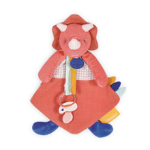Load image into Gallery viewer, Doudou et Compagnie Dinosaur Blanket With Pacifier Clip