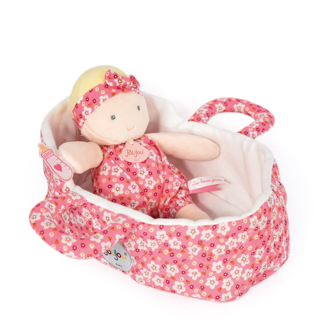 Jolijou Soft Doll With Carrycot - Marylou