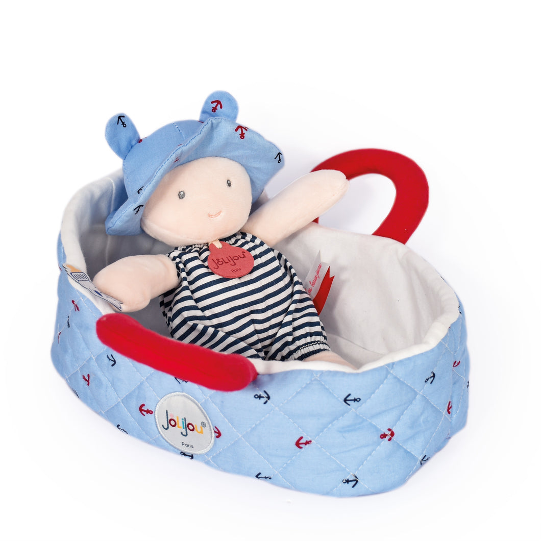 Jolijou Soft Doll With Carrycot - Mathis