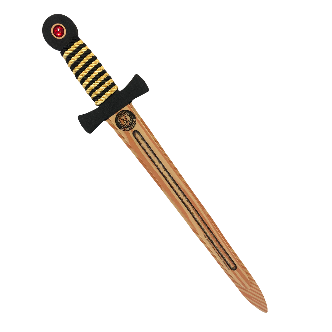 Liontouch Pretend-Play WoodyLion Sword - Medium Black & Gold