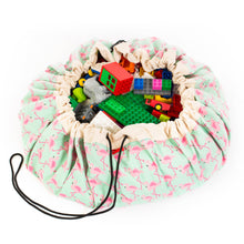 Load image into Gallery viewer, Play &amp; Go Designer Bag-Flamingo Playmat and Storage Bag