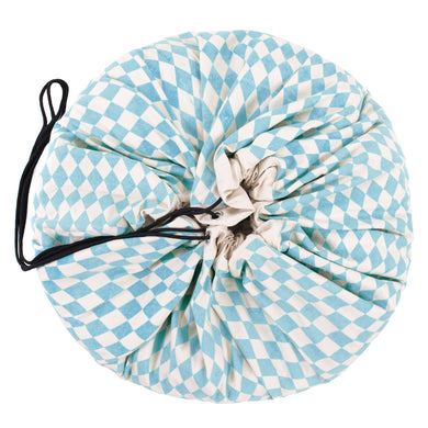 Play & Go Print Bag-Blue Diamonds Playmat and Storage Bag